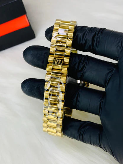 Rolex Golden Bracelet With Gold Dial