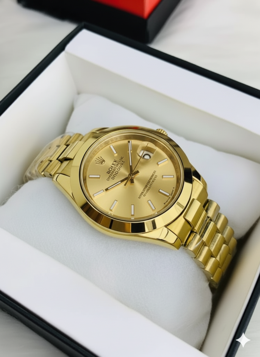 Rolex Golden Bracelet With Gold Dial