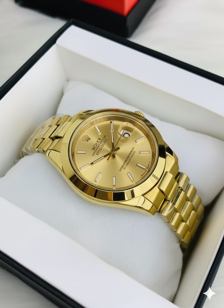 Rolex Golden Bracelet With Gold Dial
